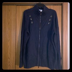 DKNY Navy zip up sweater